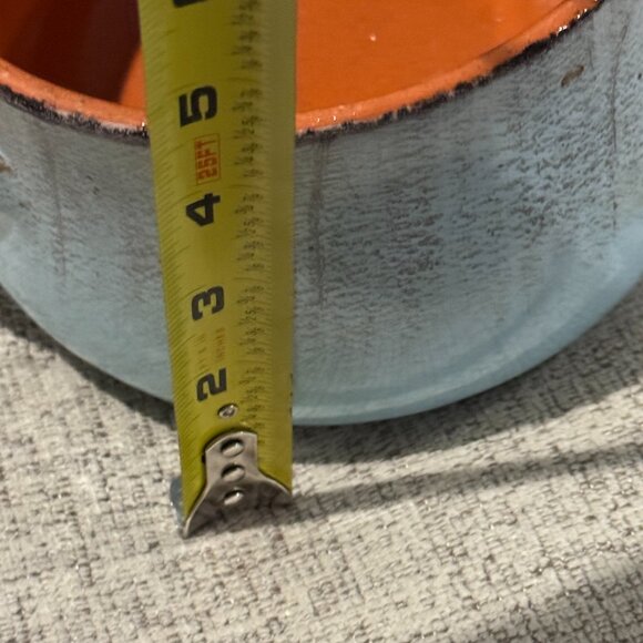 DE SILVA Double Handled Soup Bowl - Blue Terracotta Pottery Crocks 1970s Italy - Picture 8 of 16